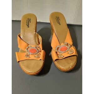 Firenze by Avanti - Crab Jeweled Wedge Women Shoes Sz. 6